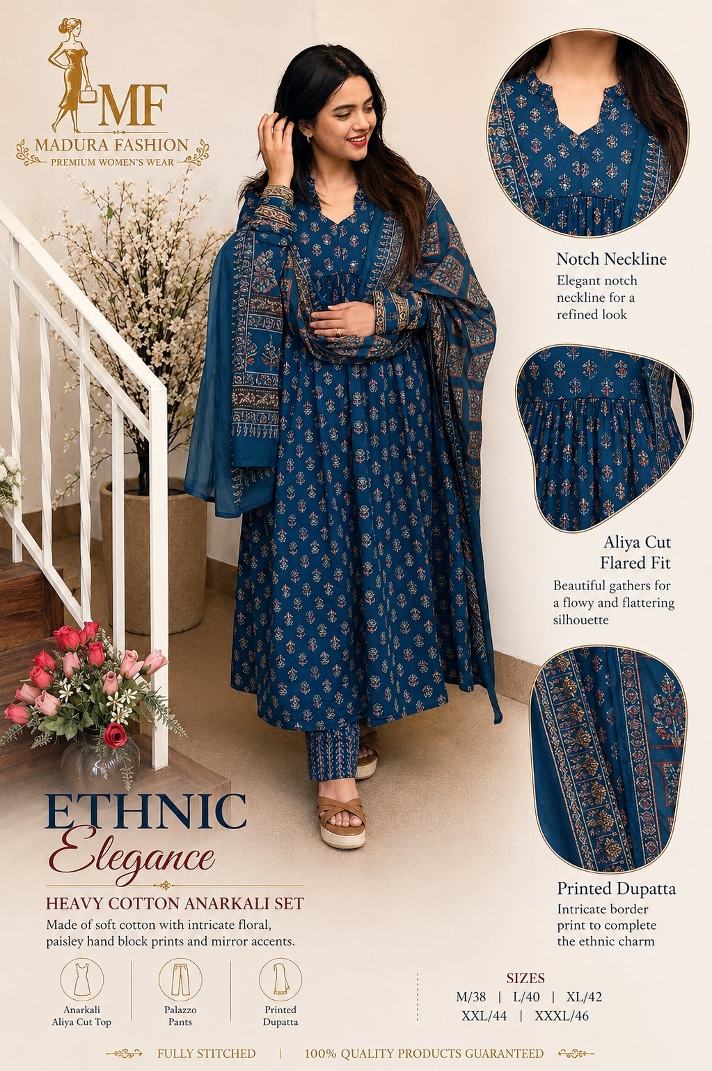 Anarkali Cotton Set