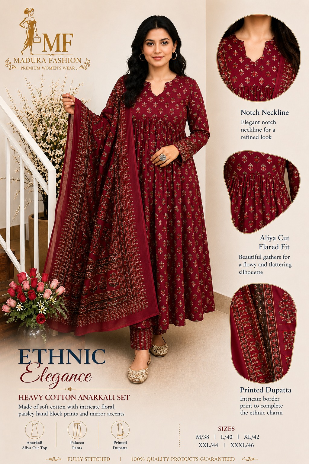 Anarkali Cotton Set