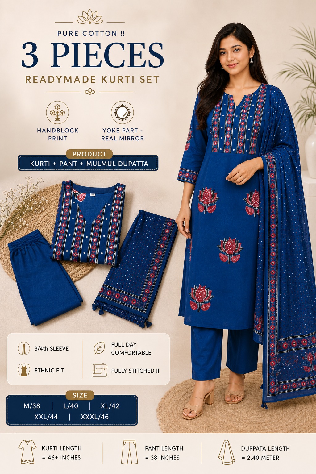 Anarkali Cotton Set